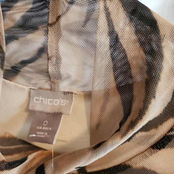 Chico's Tiger Print Women's Blouse - Picture 4 of 8